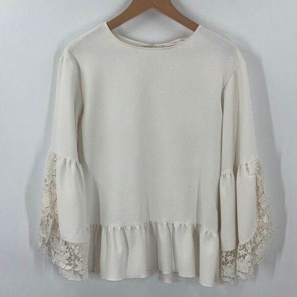 See By Chloe Tops - See By Chloe Top With Wide Lace Sleeves Size 36